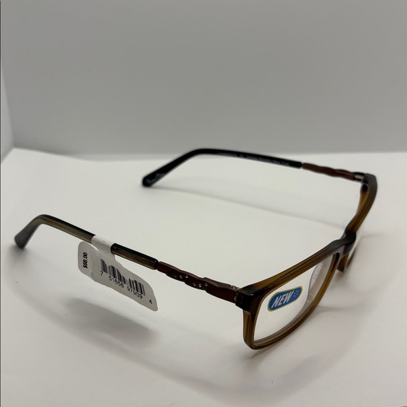 Christie Brinkley NEW YORK brown gem eyeglasses demo frame 52-16-135 - Picture 3 of 13